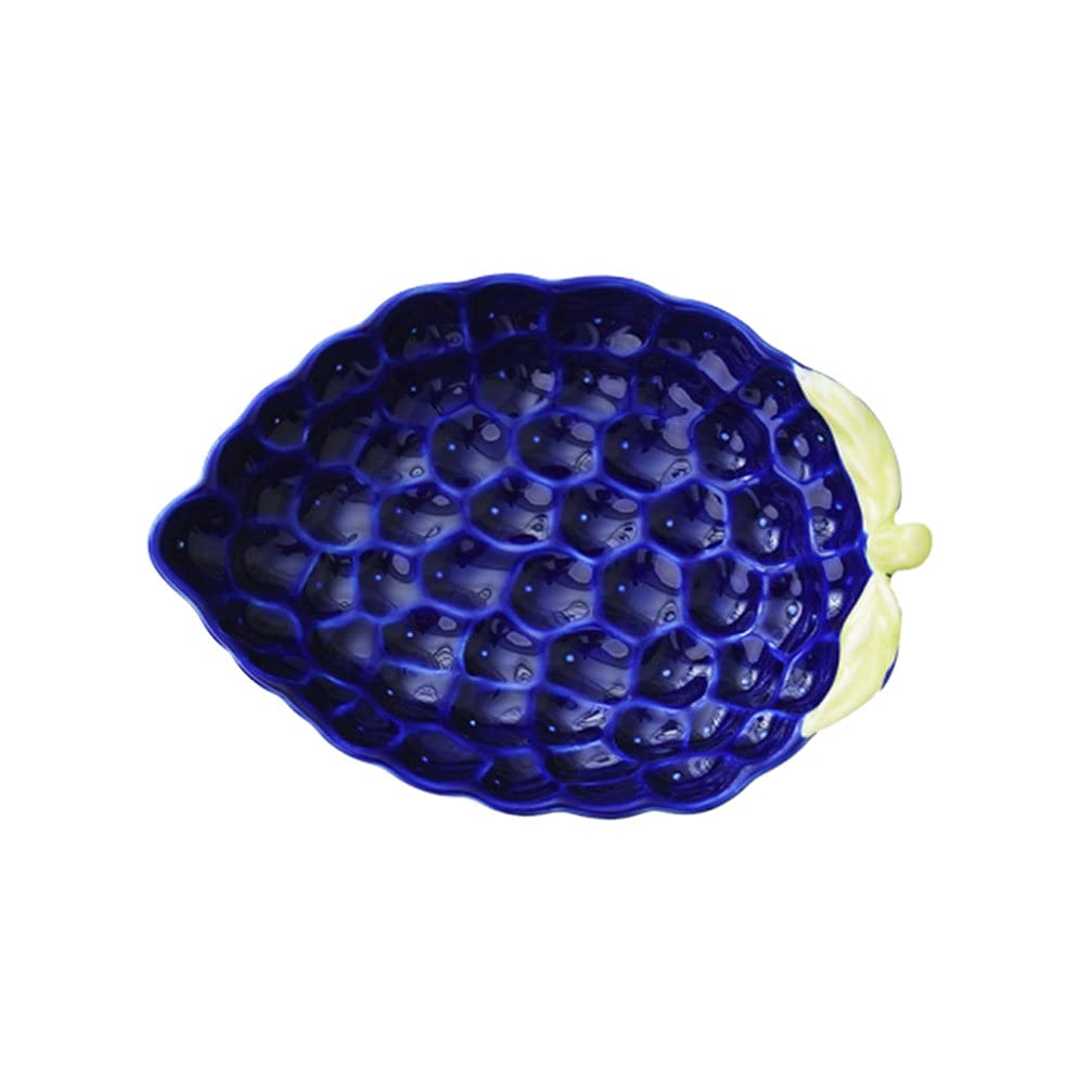 OSALADI Lemon Shaped Bowls Appetizer Plate Lemon Shaped Bowl Salad Bowl Dessert Bowl Seasoning Serving Bowls Appetizer Bowls Mixing Bowls for Home Restaurant Buffet Blue Cereal Bowl Jewelry Tray