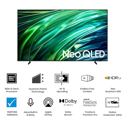 Samsung 138 cm (55 inches) Neo-QLED 4K Mini LED QNX1D Series AI Smart TV QA55QNX1DAULXL (Graphite Black) Samsung 138 cm (55 inches) Neo-QLED 4K Mini LED QNX1D Series AI Smart TV QA55QNX1DAULXL (Graphite Black)
