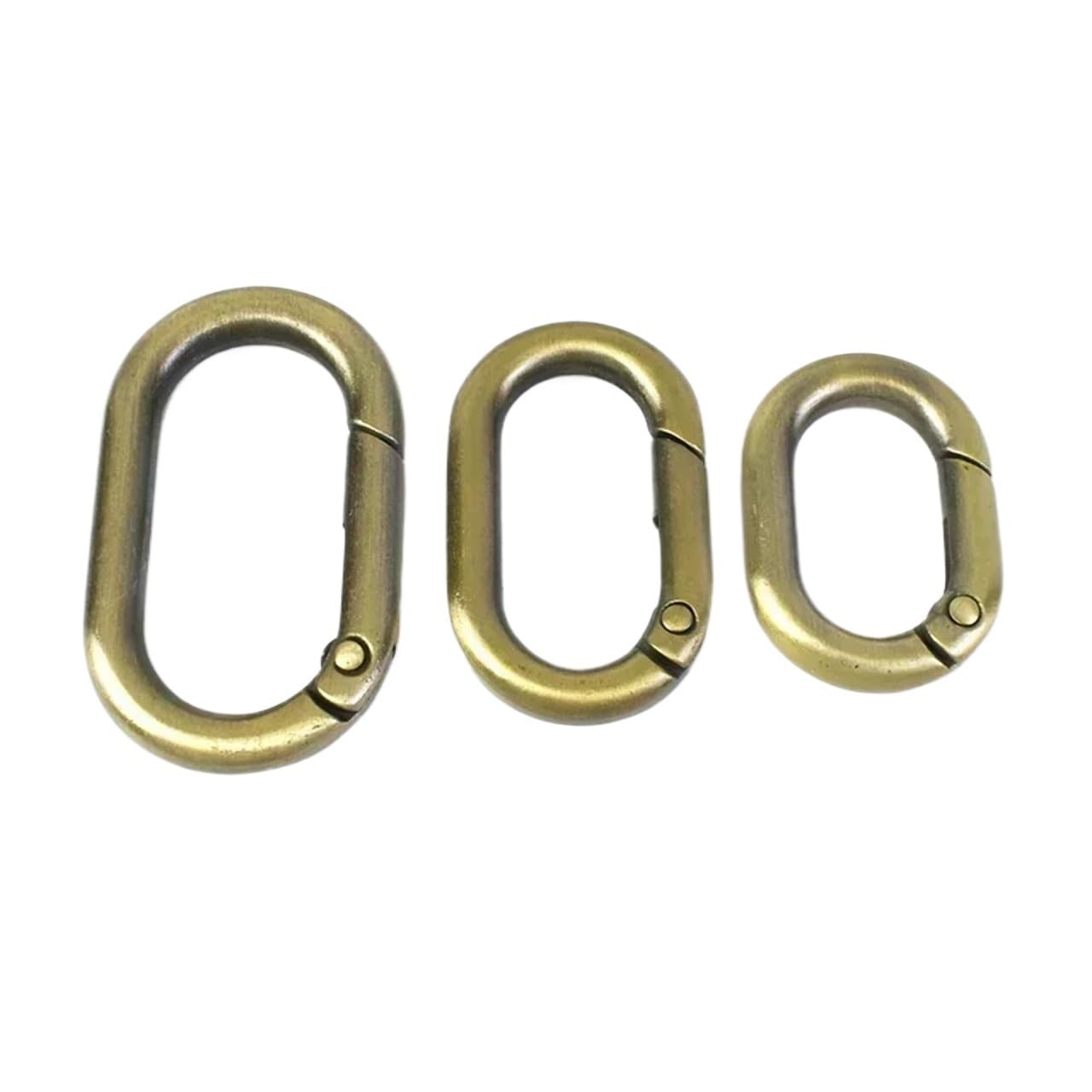 PVUVTNAHW 5Pcs O Ring Spring Openable Metal Buckle Snap Clasp Clip Carabiner Hook Keyring Connect Trigger Clamp(Brass,25mm)