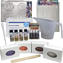 Shea Butter Soap Making Kit & Supplies Melt & Pour Soap Making Supplies with 2 LB Shea Butter Base, Handmade & Rose Soap Molds, 3 Color Soap Dye, 4 Fragrances, More