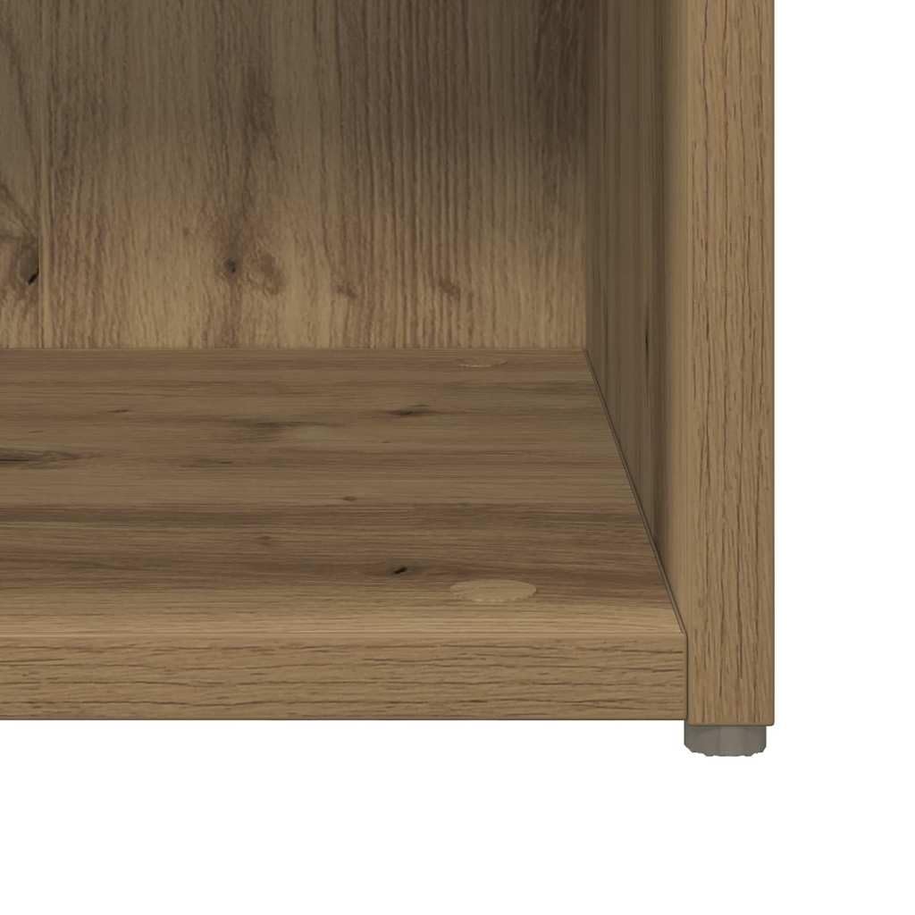 TV-Schrankset Wandmontiert 6-teilig, Artisan-Eiche Holzwerkstoff, Modernes Media-Center für Wohnzimmer, Elegante TV-Konsole mit Stauraum