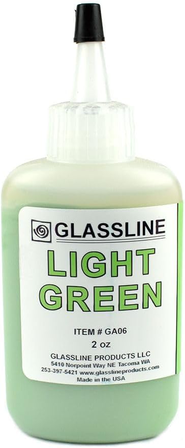 Light Green GLASSLINE FUSING PAINT PEN 2 oz Bottle