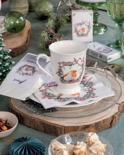 Miniatura 2 de Servilletas de Navidad con pájaro de 13 x 13 pulgadas, servilletas de Navidad para Decoupage, servilletas de papel de Navidad, servilletas de bayas