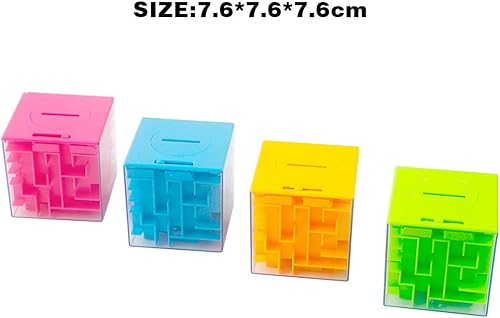 Miniatura 3 de Caja de rompecabezas de laberinto de dinero, Twister.CK - Rompecabezas de soporte de dinero para niños y adultos (naranja)