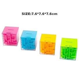 4PACK Money Maze Puzzle Box, Twister.CK Unique Money Gift Holder Box, Fun Maze Puzzle Games for Kids and Adult Birthday Christmas.