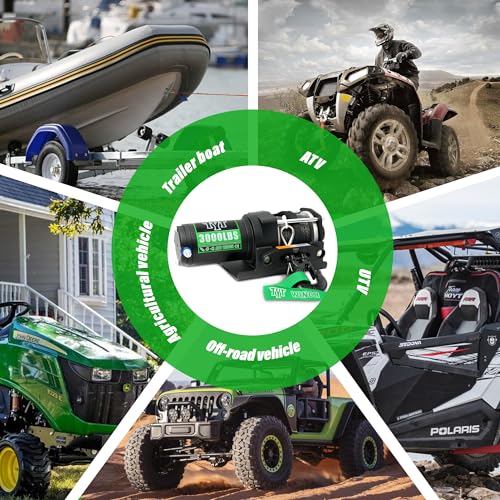 Tyt 3000 Lb Atv Winch, 12V Dc Electric Winch With Wireless Remote And Wired Switch thumb #8