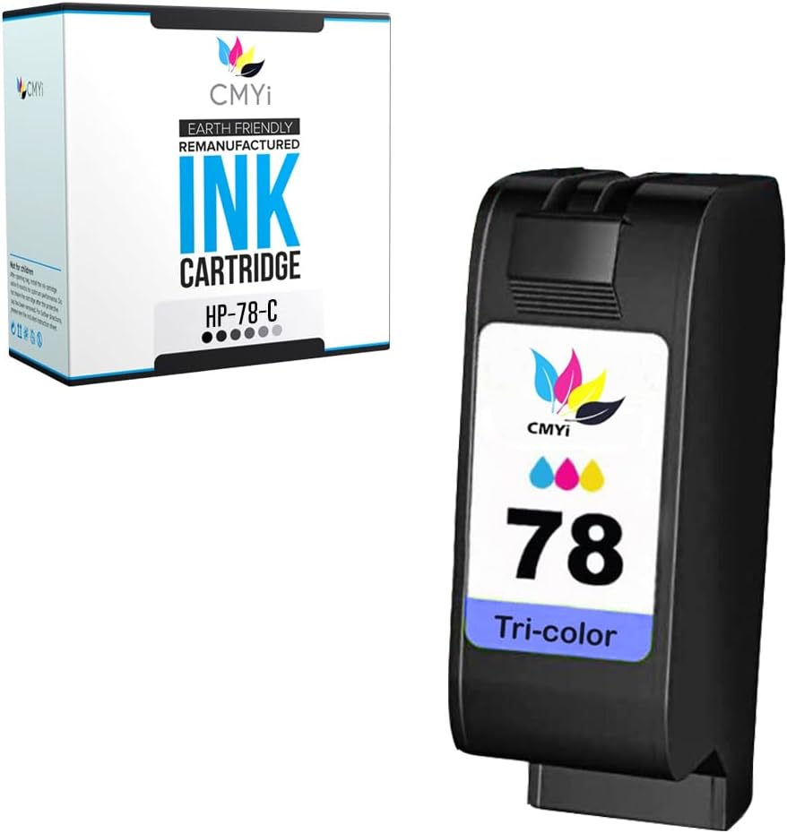 78 Color Replacement Ink Cartridge for HP DeskJet 3820, 3820v, 3822, 845, 920, 920C, 920Cvr, 920Cxi, 940, 940C, 940Cvr, 948, 948c, OfficeJet 1510A2L, 5110, 5110A2l, 5110v Printer (1 Tricolor)