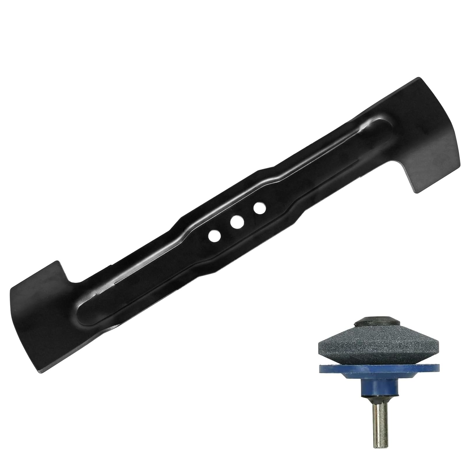 SPARES2GO 37cm Metal Blade for Bosch Rotak 36 36Li 37 37Li 370 370Li Lawnmower + Sharpener Attachment