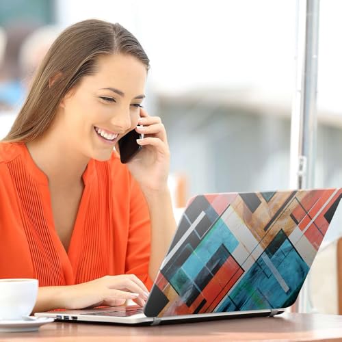 Image of Galaxsia Abstract Pattern Top+Wrist Pad Vinyl Laptop Skin /Sticker /Cover Upto 15.6 Inches Laptops Laminated-Removable-HD Quality Compatible for Hp-Dell-Sony-Lenovo-Asus etc.(15x10 Inches)
