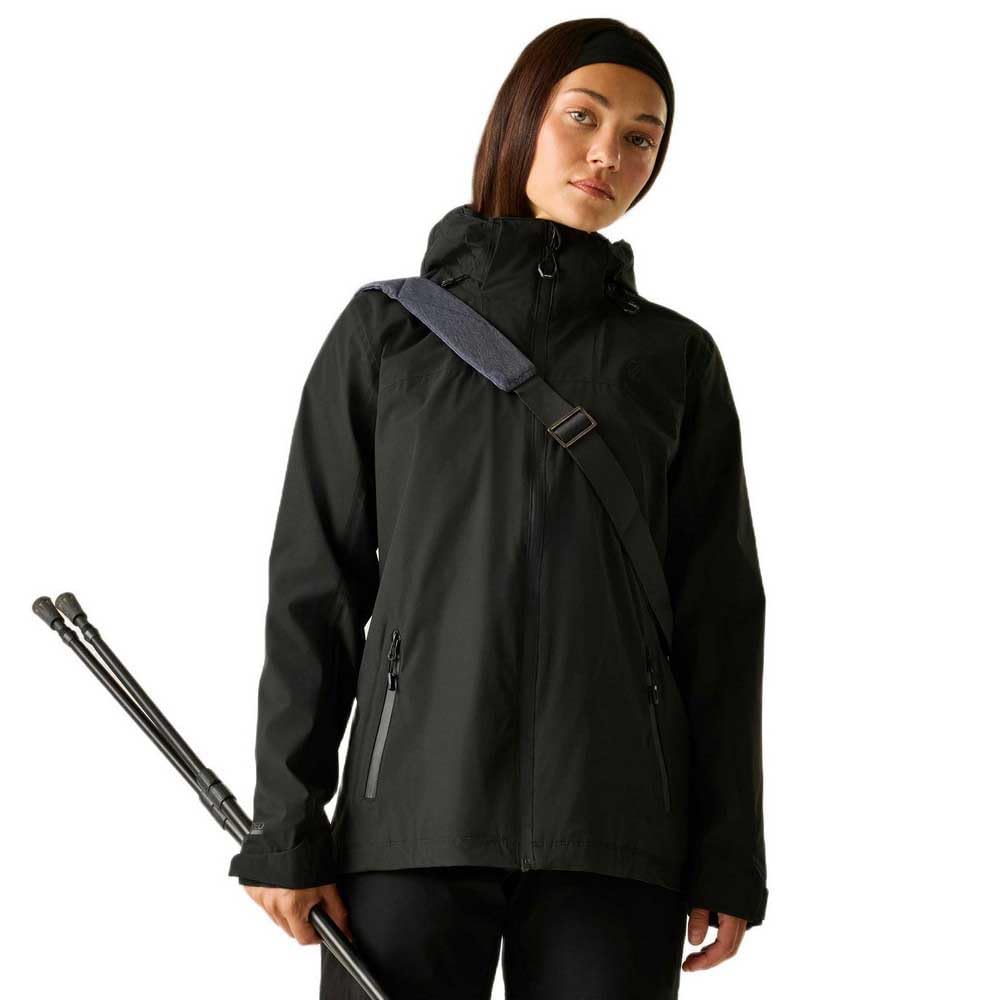 Dare 2b Women's Waterproof Hooded Walking Jacket - Polyester - Size 16 - Jet Black