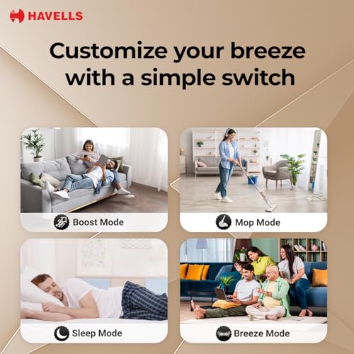 Image of Havells EPIC SIGNIA BLDC Ceiling Fan 1200mm, 5 star, LED Speed Indicator, 380 RPM, Up to 65% Savings,Reverse Rotation,4 Speed Modes,Low Wattage 30W,Low Noise,Air Flow:225 CMM, Cocoa Brown
