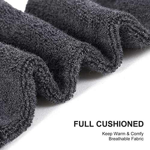 Fitrell 2 Pack Women's Ski Socks With Full Cushion Wool Winter Thermal Knee High Warm Socks For Skiing Snowboarding, Grey, Small #TOP2