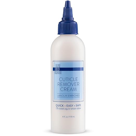 Blue Cross Cuticle Remover Cream for Dry Damaged Cuticles, Moisturizing Cuticle Softener for Nails, Professional Nail Care for Dry Manicures, Brittle Hang Nails, Made in USA, 4oz