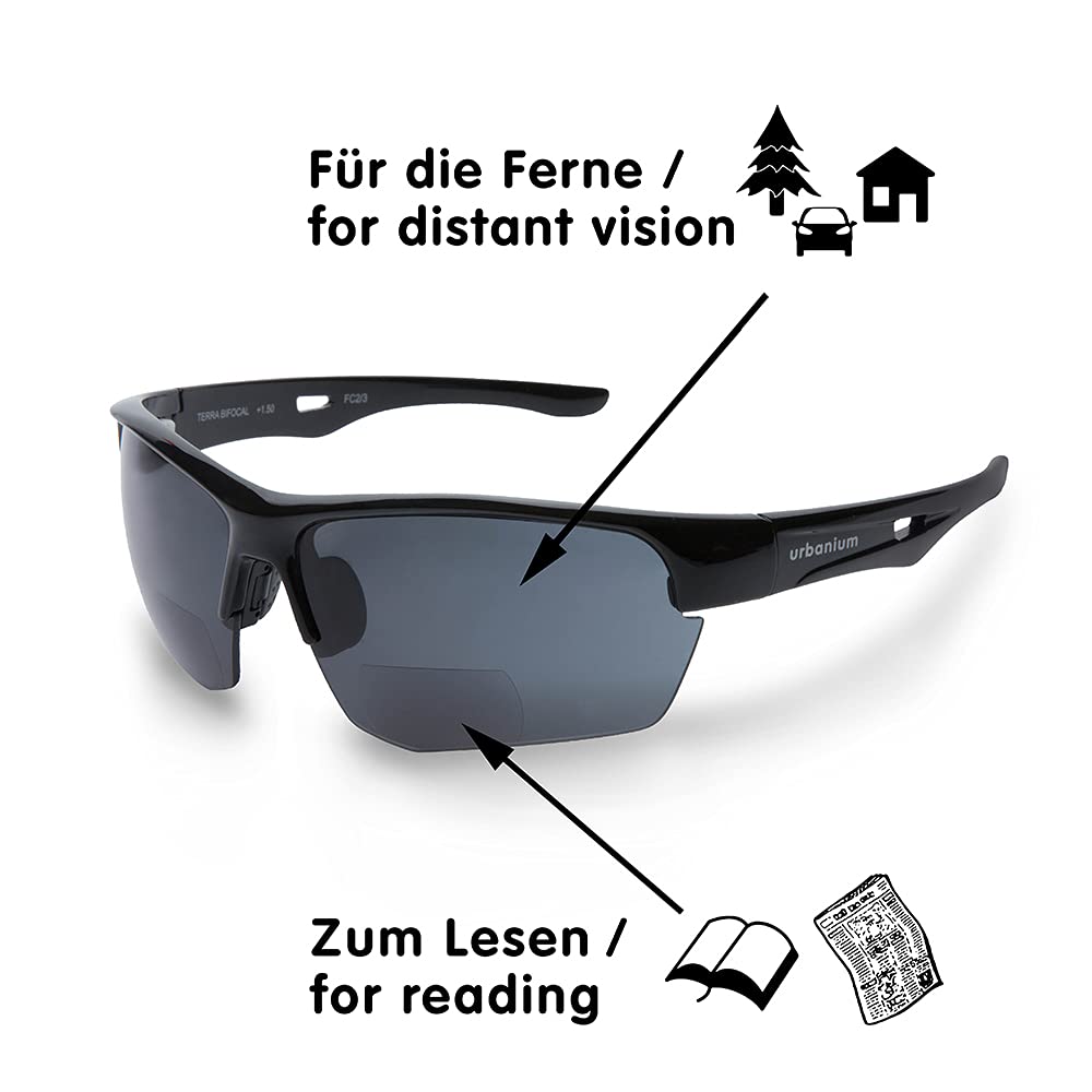 urbanium Terra Polar – sportowe okulary polaryzacyjne z wymiennymi soczewkami z dyskretnym okienkiem do czytania w dolnej części szkieł – wyprodukowane z surowców odnawialnych
