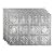 FASÄDE Traditional Style/Pattern 4 Decorative Vinyl 18in x 24in Backsplash Panel in Crosshatch Silver (5 Pack)
