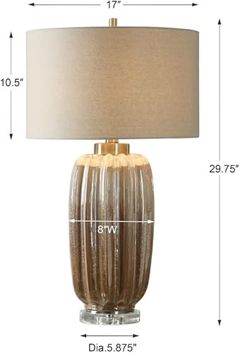 Miniatura 4 de Uttermost Gistova - Lámpara de mesa de cerámica marfil y marrón óxido