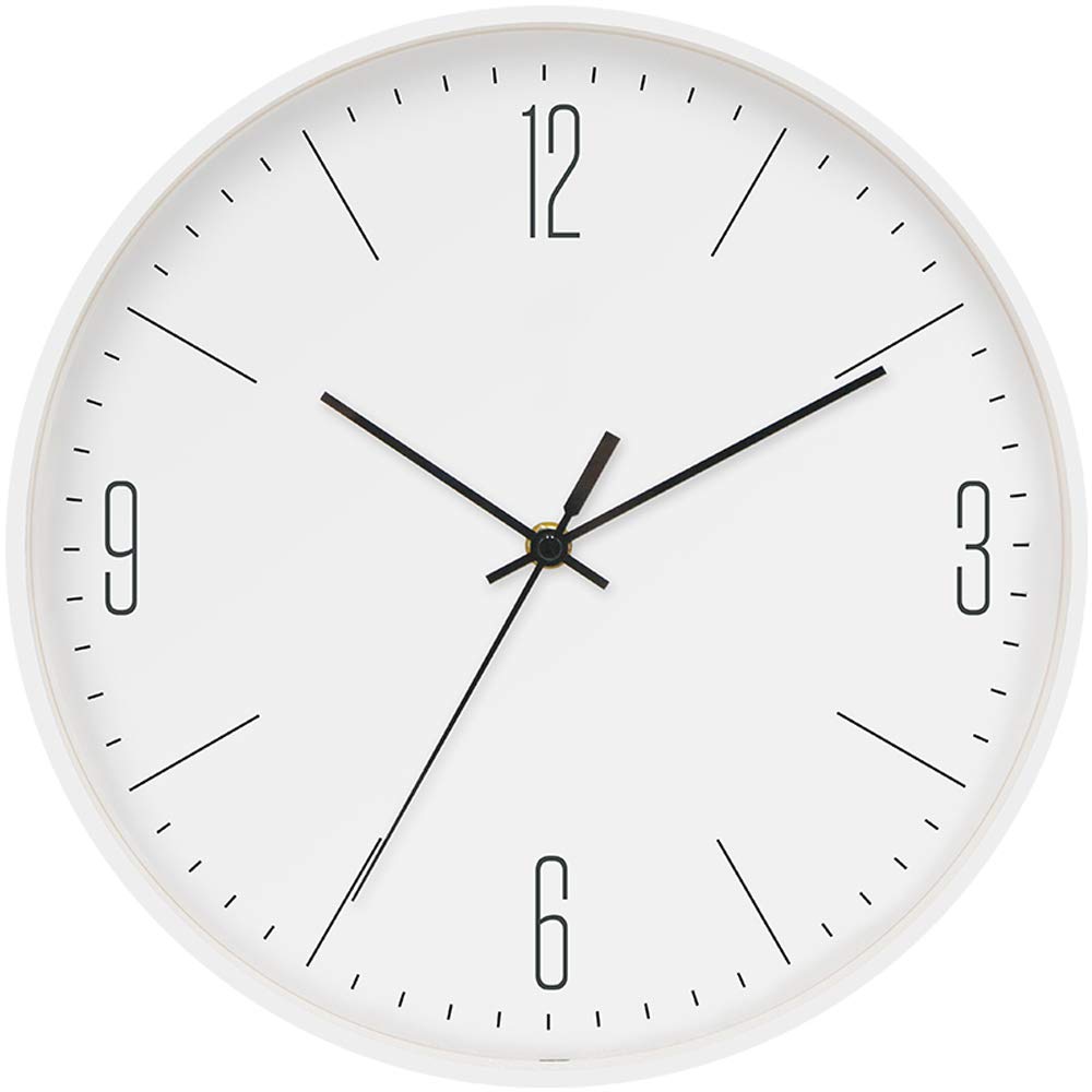 Wall Clock Wall-Mounted Quartz Clock, Silent Sweeping Movement, Time Accurate and Easy to Watch, Suitable for Classroom/Home/Office