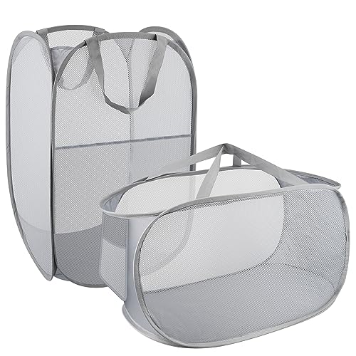 Cesto Biancheria Pieghevole 41L Grigio - Salvaspazio Per Lavanderia O Trasporto | SAMMART - Foto 9