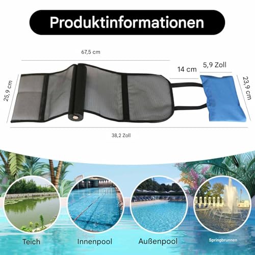 Rettungsrampe Für Tiere Pool, 1 Stück Fluchtrampe Ausstiegshilfe 97x25 cm, Pool Animal Escape Ramp, Ausstiegshilfe Für Tiere Katze Hund Igel Insekten Retten Streifenhörnchen Maus