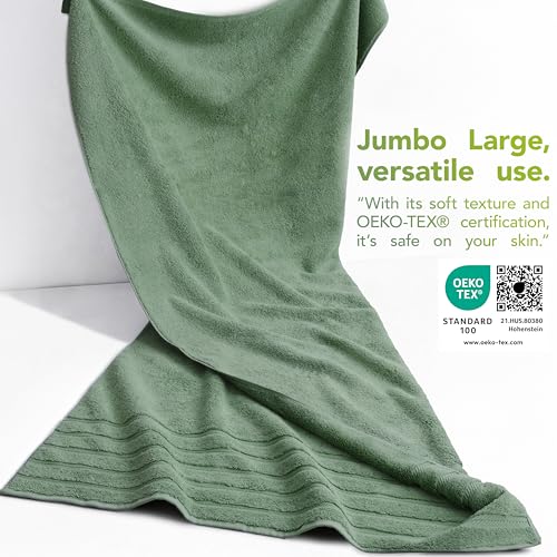 Image of American Soft Linen 100% Cotton Luxury Turkish Towels, 2PC 35x70 Bath Sheet | Soft Absorbent Quick Dry OEKO Tex Standard 100 Certificated Durable Machine Washable Breathable Premium Hotel Quality