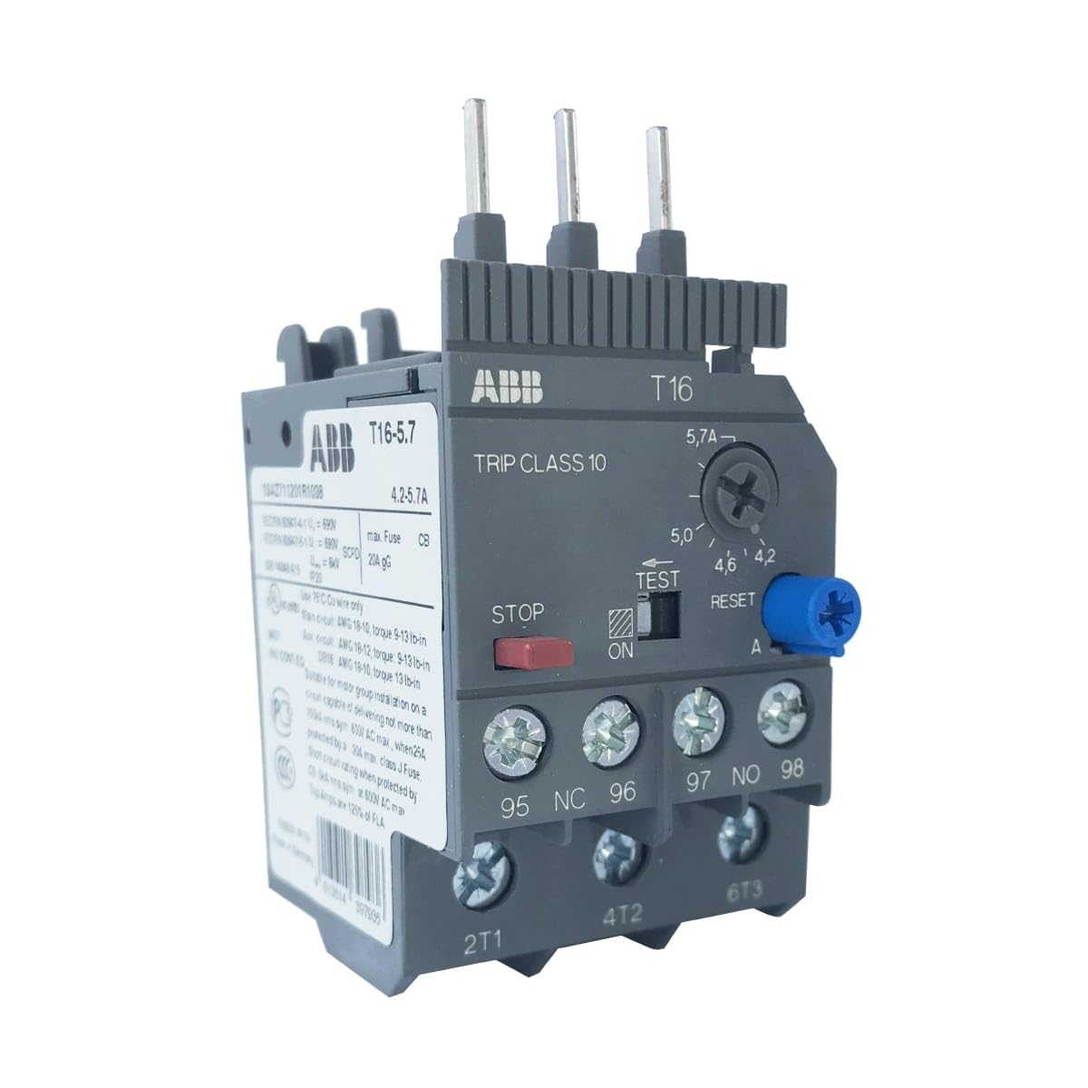 ABB T16-​5,​7 Rele' termico 4,​2-​5,​7 classe 10