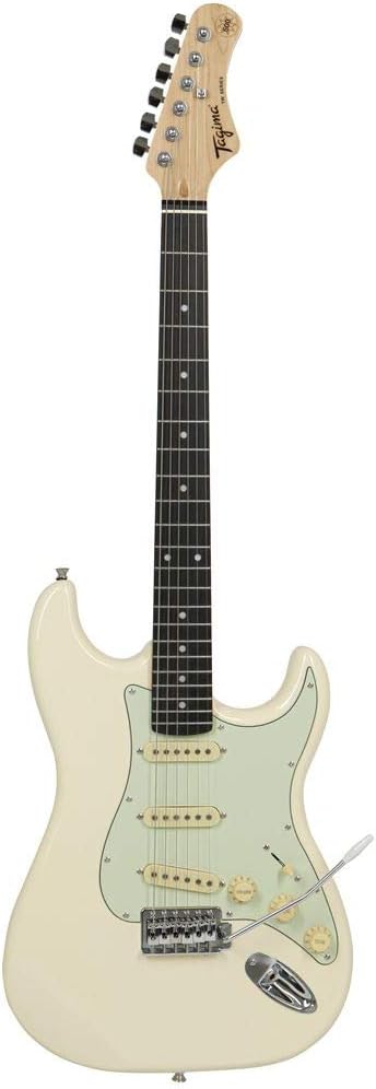 Guitarra elétrica TAGIMA TG 500 OWH com corpo branco olímpico, braço e escala escura