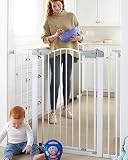 Cumbor Baby Gate 36" Extra Tall for 29.7-46in,Extra Wide Auto Closed Dog Gate for The House with No