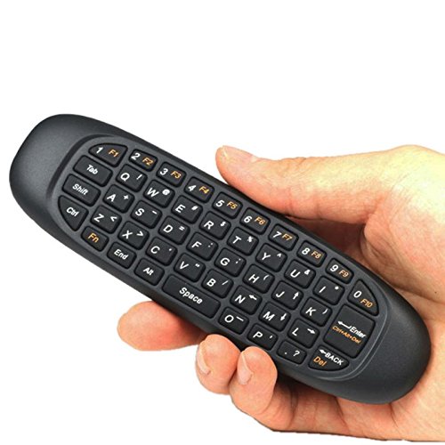 Controle Mini Teclado Air Mouse Wireless Sem Fio Android Pc Tv C120 Preto