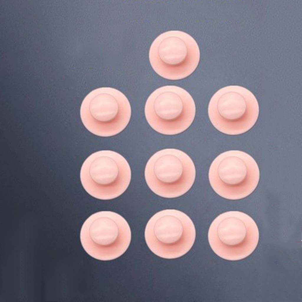 10pcs Round Safety Handle Glass Door Wardrobe Cupboard Drawer Invisible Hole-Free Self-Adhesive Home Hardware Supplies