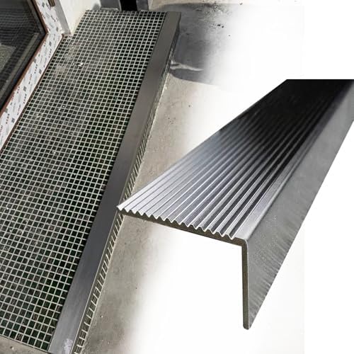 Stainless Steel Stair Nose Tile Edging Trim - 100cm Laminate/Vinyl Step Protector Molding, Durable Threshold Transition Guard for Wood Flooring, 2.5cm Wide