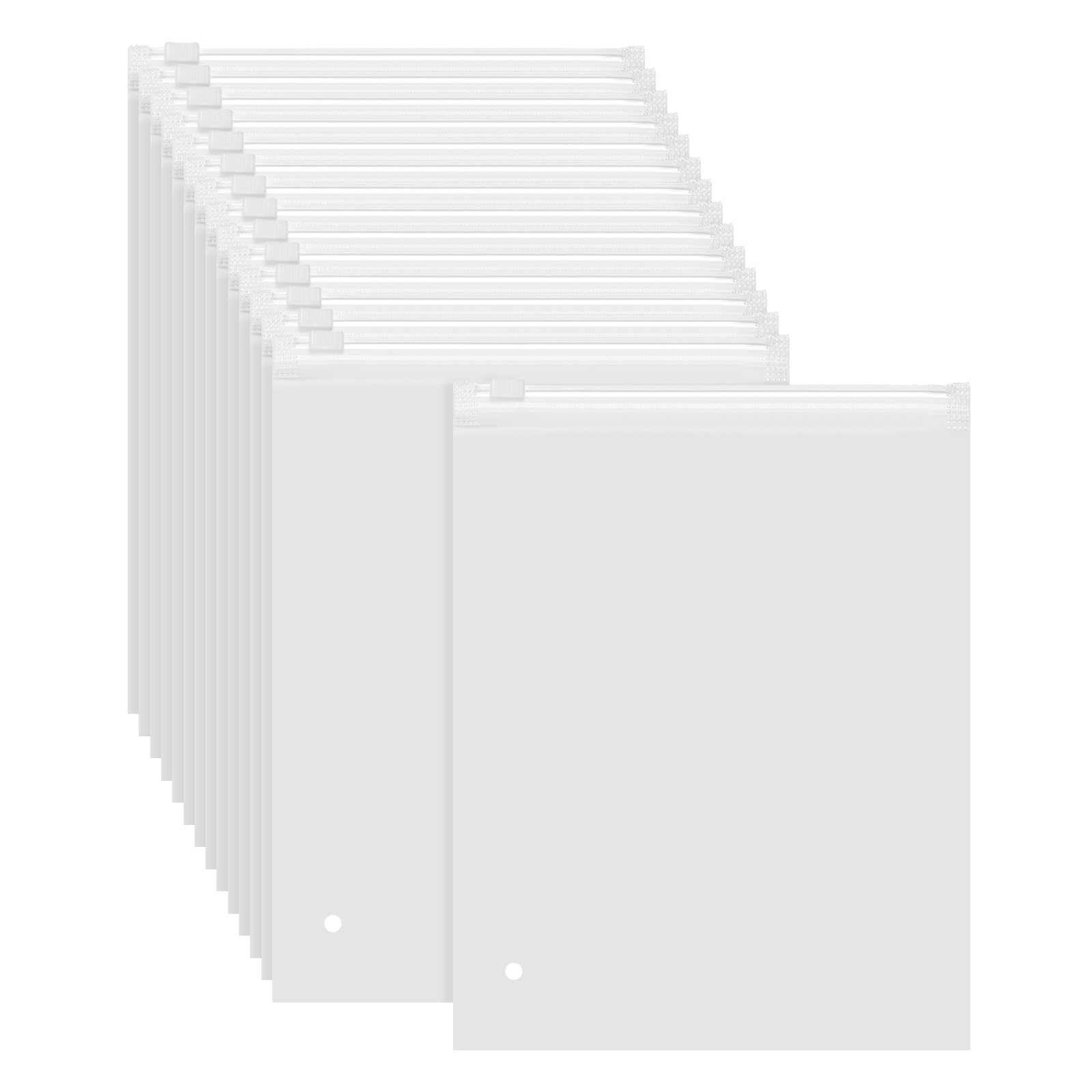 PATIKIL Con Cerniera Opache 100 Pezzi 45 x 35cm Buste Abbigliamento Buste Per Camicie Opache Richiudibili In Plastica Trasparente Poly Con Foro Di Aereazione Per Organizzare