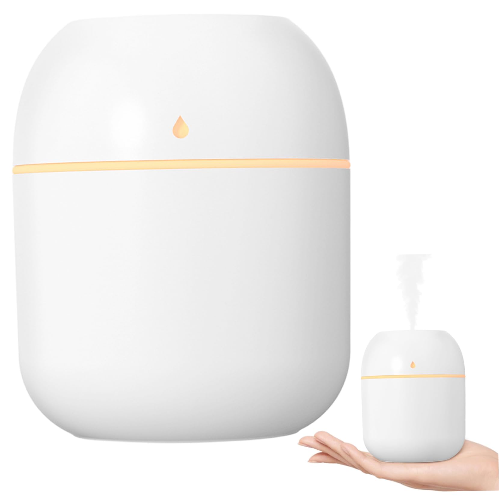 Air Humidifier 220ml 2 Mist Modes Quiet for Bedroom Car Office Desktop, Portable Small Humidifier with Light