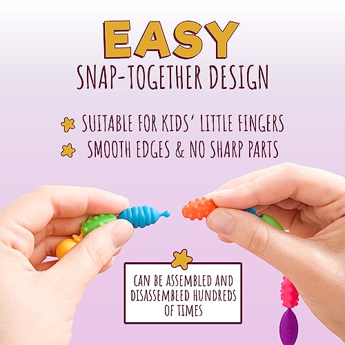 Orian Pop Beads Jewelry Making Kit for Girls, 550+ Piece Set for Girls Ages 3 and Up,Colorful Snap Beads,Bracelet,Necklaces and Rings Unicorn Gift Bag4