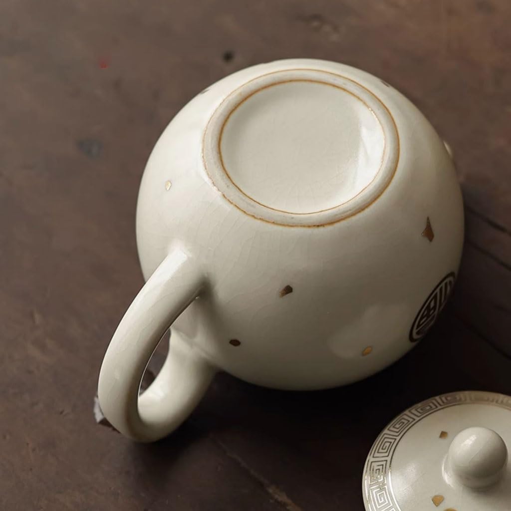 Tetera Tetera casera, juego de té de cerámica Kung Fu, tetera individual, exquisito juego de té de la tarde Retro Tetera
