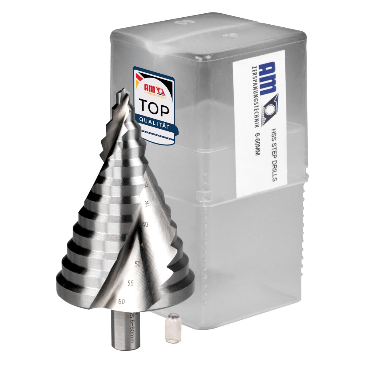 Brocas escalonadas HSS 6-60mm PROFESIONAL | Taladro para acero inoxidable, metal, madera, plástico | Broca de corte | Broca de corte para chapa | Broca cónica Ø6-60 HSS