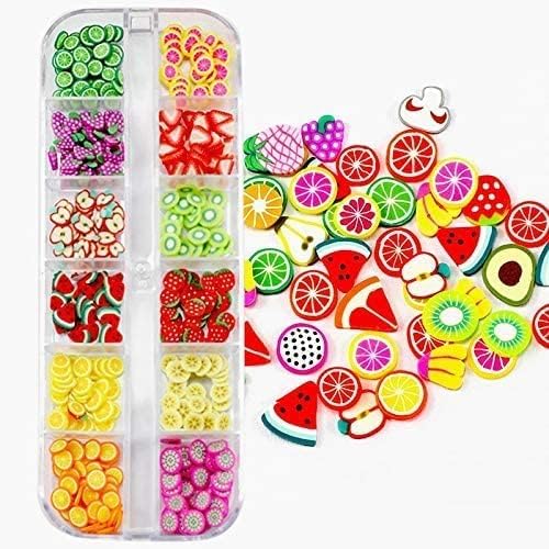 k.y.l. plus K.Y.L.Plus 3D Nail Art Kit Fruit 12 Designs & Shapes Nail Art Slices Colorful Crystal Fruit Clay Nail Slice Nails Sequins DIY Nail Art Marking Tools-picture-10
