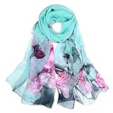 Tolles Material: Unser Chiffon-Schal für Damen ist aus Georgette, weich, glatt und exquisit, atmungsaktiv und hautfreundlich, perfekt für alle vier Jahreszeiten.