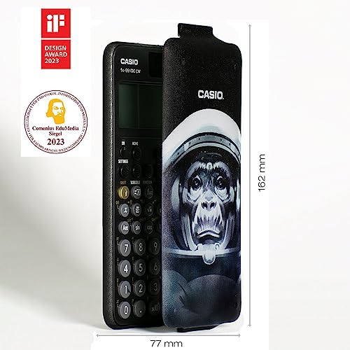 Casio FX-991DE CW ClassWiz technisch wissenschaftlicher Rechner mit Art-case space monkey, deutsche Menüführung (limited edition)
