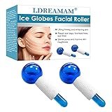 Globo Facial Masajeador,Globos de rodillo de hielo facial,Cool Roller Ball,Hielo Rodillo de la Cara,Para el Cuello de la Cara del Cuerpo Enrojecimiento
