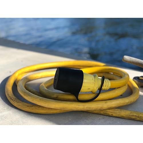 50 Amp Shore Power Cord Cover, Black, Waterproof