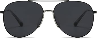 Classic Womens Tangle Free Polarized Aviator Sunglasses for Women | BOBUXLIIN Classic Womens Sunglasses Tangle Free Polarized Aviator Sunglasses for Women with UV Protection Trendy Shades