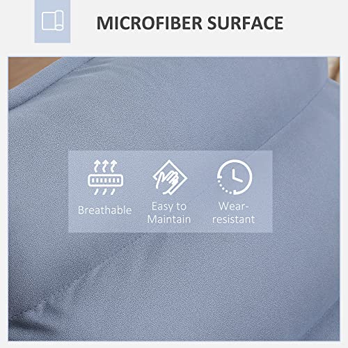 Homcom Swivel Floor Chair With Back Support, Microfiber Adjustable Video Gaming Chair For Reading, Lounging, Meditating, Grey #TOP5