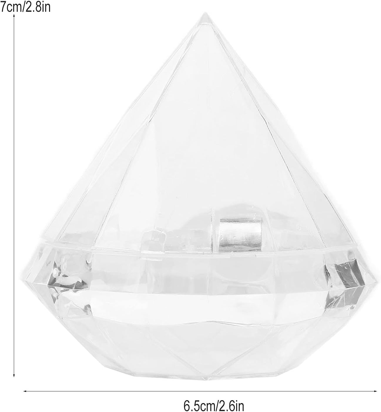 Transparente Cajas de Favores Dulces, Claro Cajas de Favor en Forma de Diamante Cajas de Dulces de Acrílico Cajas de Favores de Boda Plástico Tarros Transparentes Caja Almacenamiento Dulces (24Pcs)