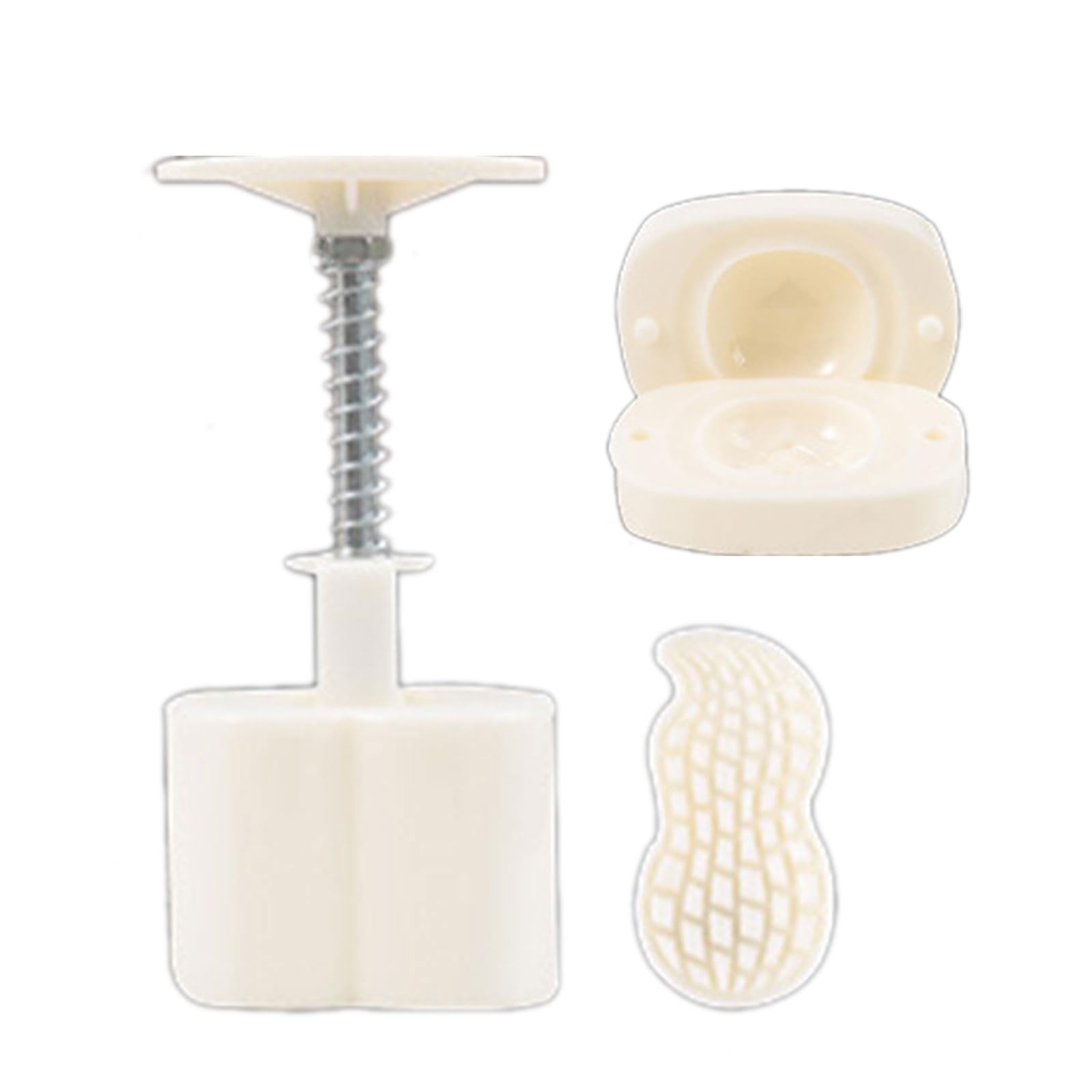 Buxuaaaa Peanut Persimmon Dessert Mold Pastries Tool Hand Press Cookie Dessert Cutter Baking Tool for MidAutumn Festival Cookie Stamp and Cutter Press for Baking Wedding