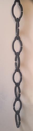 KAM Home RAIN Cadena de cadena de lluvia con adaptador de canalón de perno para kit de instalación de cadena de lluvia (8.5 pies, negro)