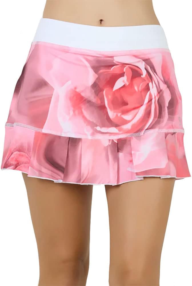 SOFIBELLA UV Colors Print 14 Inch Womens Tennis Skirt
