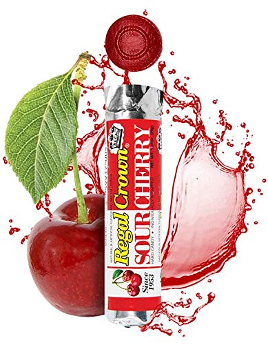 Regal Crown Sour Cherry Candy Rolls | Traditional Sour Cherries Candy | Tart And Tangy Old Fashioned Sour Cherry Hard Candy Brought To You By Iconic Candy | 24 Count #TOP3