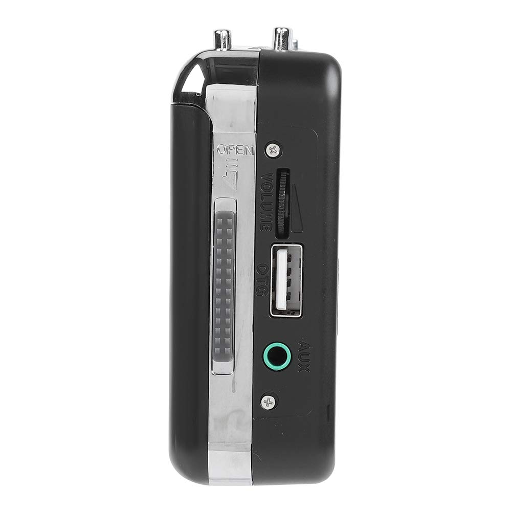 Topiky Convertidor de Cinta de Cassette a MP3 Unidad Flash USB Capture Audio Reproductor de música, Soporte de batería y USB Alimentado