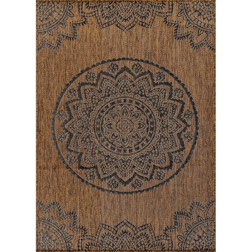 CAMILSON Tapete Exterior 5x7 Medallion Dorado y Negro miniatura 2