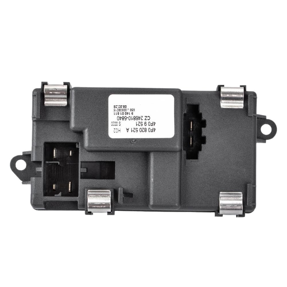 Heater Blower Motor Resistor Regulator 4F0820521A 4F0 820 521A Compatible with A6 2006 2007 2008 2009 2010 2011 R8 2008 2009 2010 2011 2012 S6